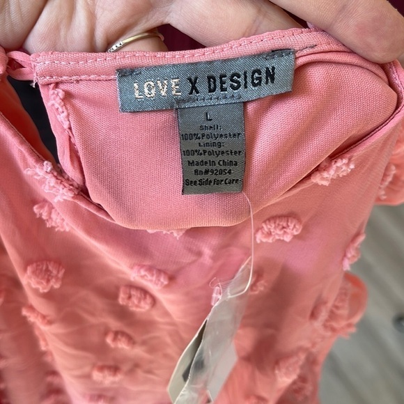 NWT Love by Design Clip Dot Maxi Dress Rose Petal Large - Picture 3 of 10